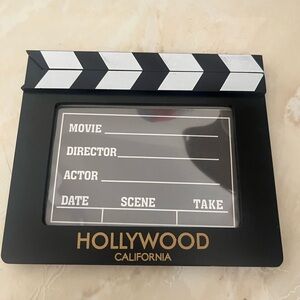 Black and White Hollywood Clapperboard
